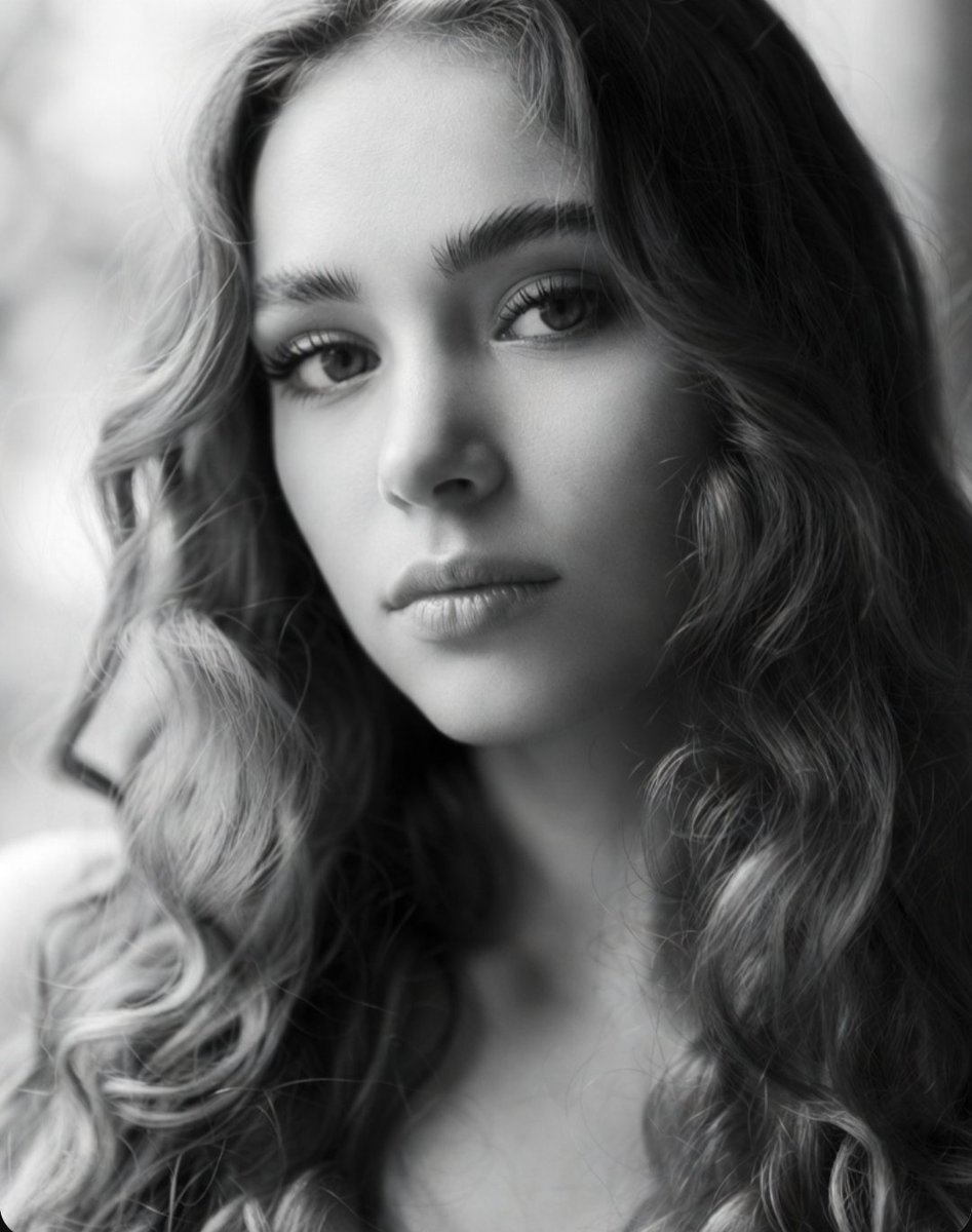 Rembrandt Portrait of a Young Woman in Black-and-White