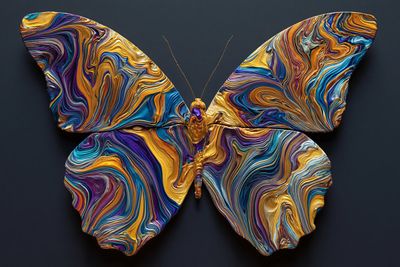Vivid Psychedelic Marble Mirage