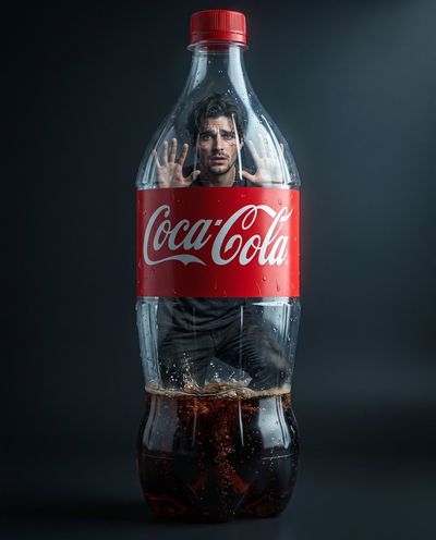 Trapped in a Bottle: A Surreal Struggle