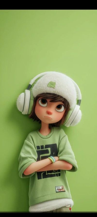 Melancholy Youth in Soft Pastel 3D Portrait