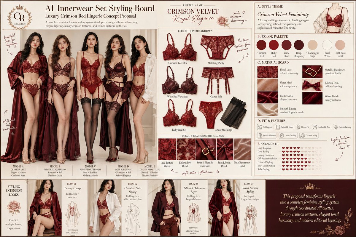 Chic Elegance: A Modern Lingerie Styling Board