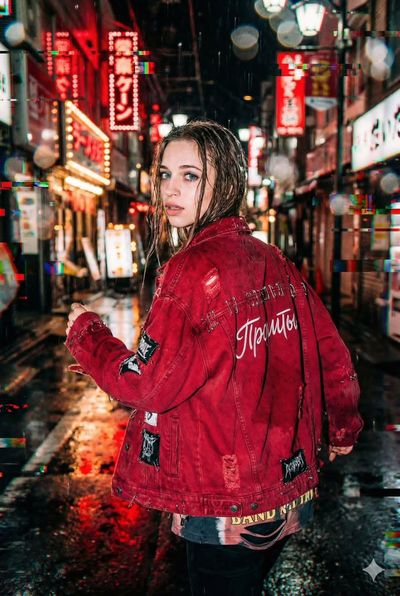 Glitchy Rainy Night in Neo-Tokyo