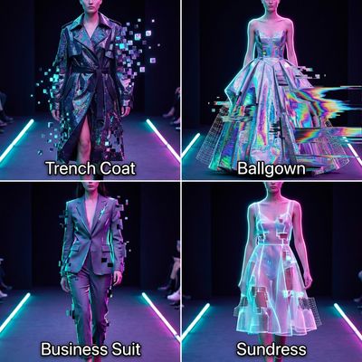 Glitch Fashion Meets Cyberpunk Elegance