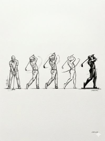 Evolution of a Golf Swing: From Realism to Abstraction