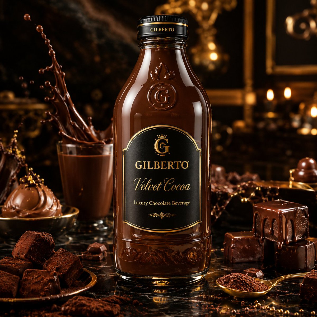 Luxurious Beverage Ad: A Hyper-Realistic Visual Experience