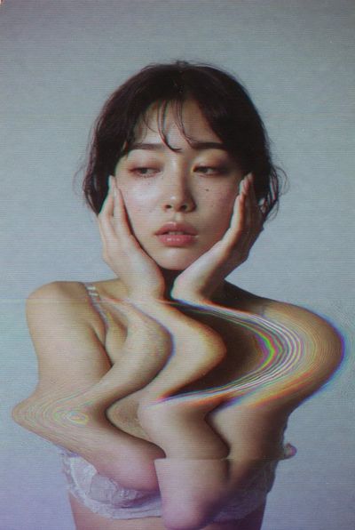 Glitching Reality: A Fluid S-Curve Distorted by VHS Chaos