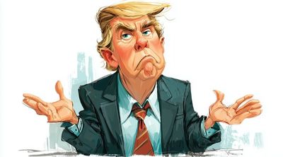 Trump in Cartoonish Glory: A Shrug of Confusion