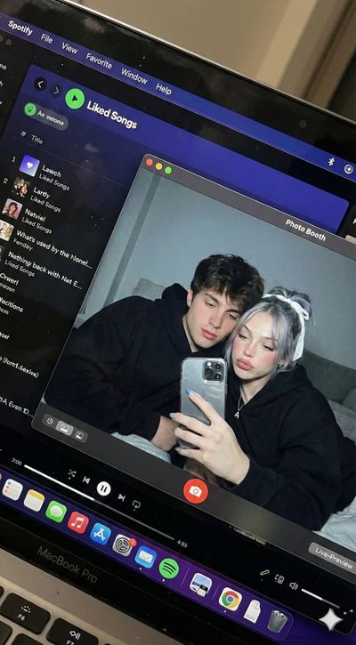 Candid Moments: Love in the Glow of a MacBook