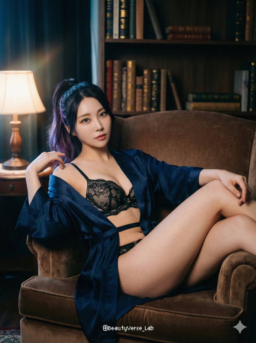 Elegant Evening in a Vintage Study