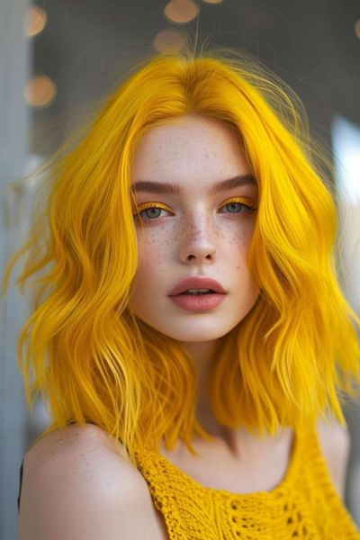 Golden-Haired Anime Beauty in Soft Lighting