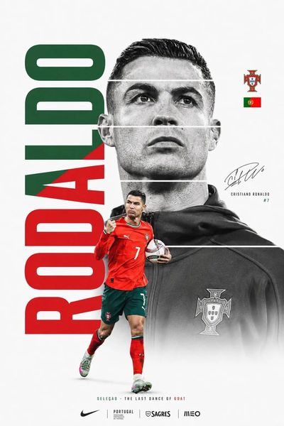A fragmented monochrome portrait celebrates a legendary World Cup hero.