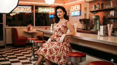 Glamour in a 1950s Diner