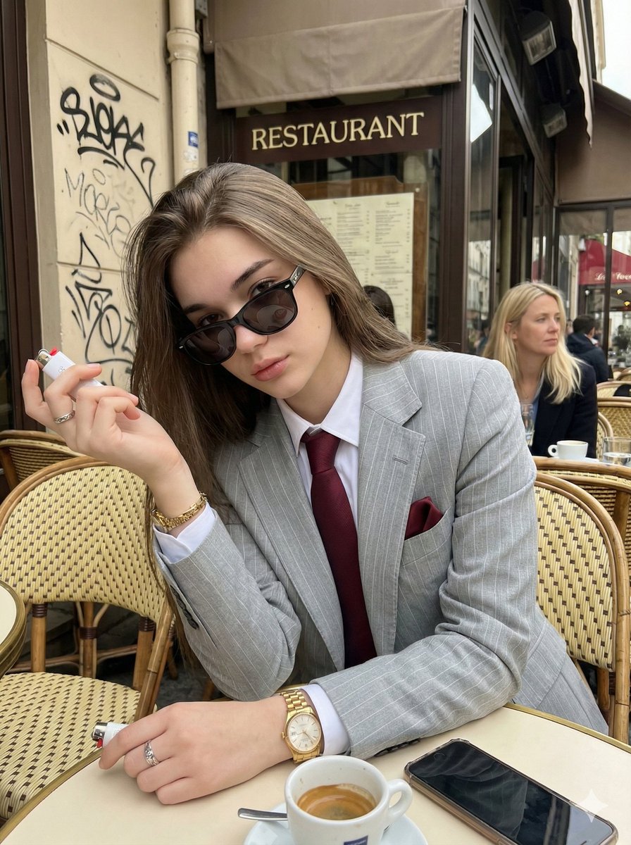Chic Confidence at the Café: Nano Banana Pro 3.0