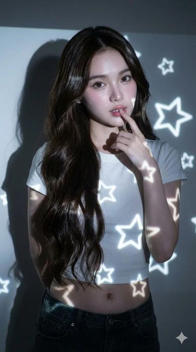 Starry Dreams: A Whimsical Portrait in Light