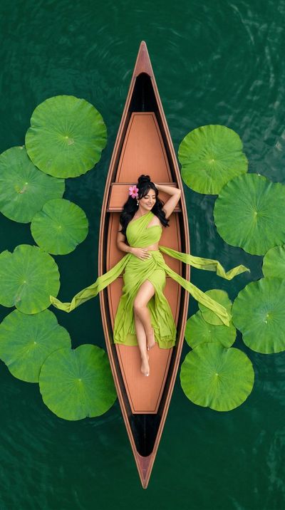 Serenity in the Tropical Lagoon: Aerial Fashion Editorial