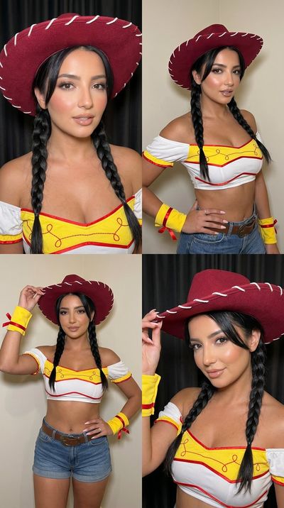 Confident Cowgirl: A Flirtatious Editorial Collage