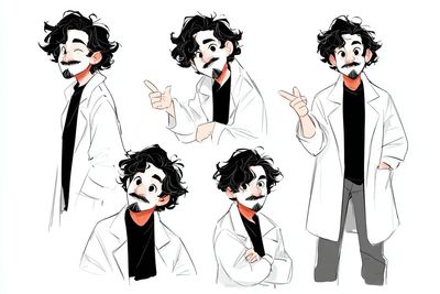 Bold Minimalist Character Reference Sheet