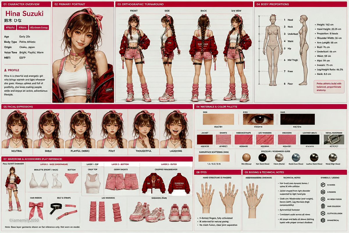 Precision Character Sheet for Adult Design