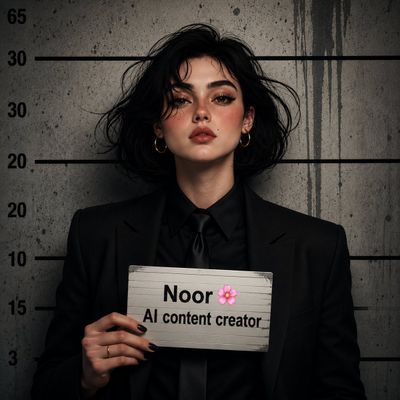 A confident woman in a suit faces the mugshot camera with bruises