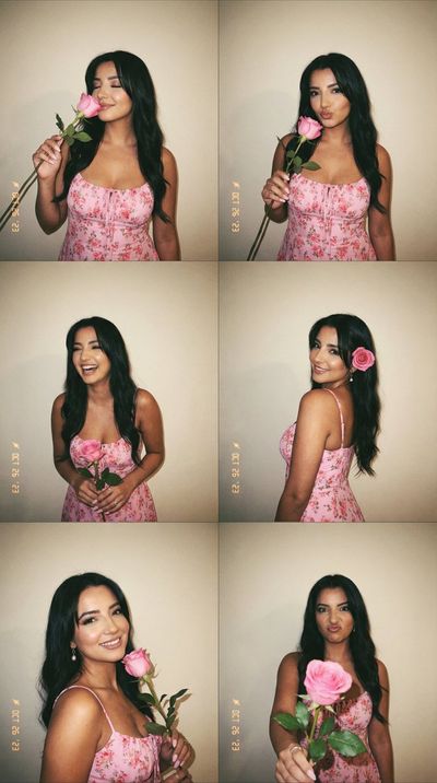 Pink Rose Photobooth in 35mm Flash