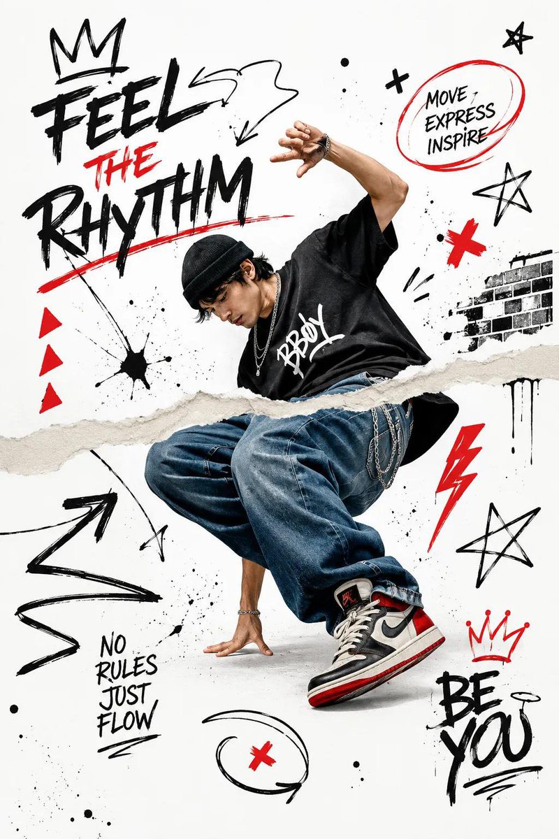 A rebellious skateboarder stands in a graffiti-covered studio