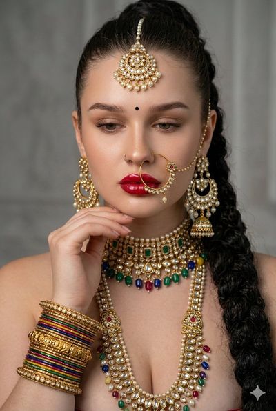 Elegance in Antique Gold: A Cinematic Bridal Portrait
