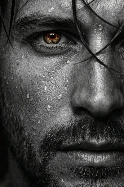 Raindrops of Resilience: A Portrait of Hope