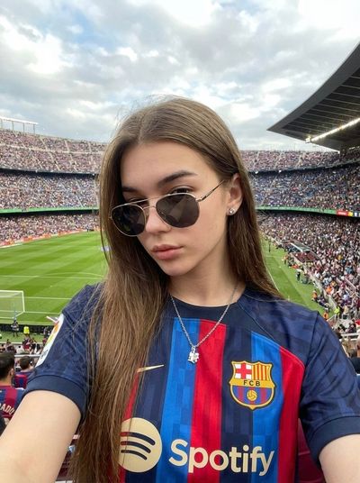 Pride in the Stands: A Barcelona Fan's Selfie