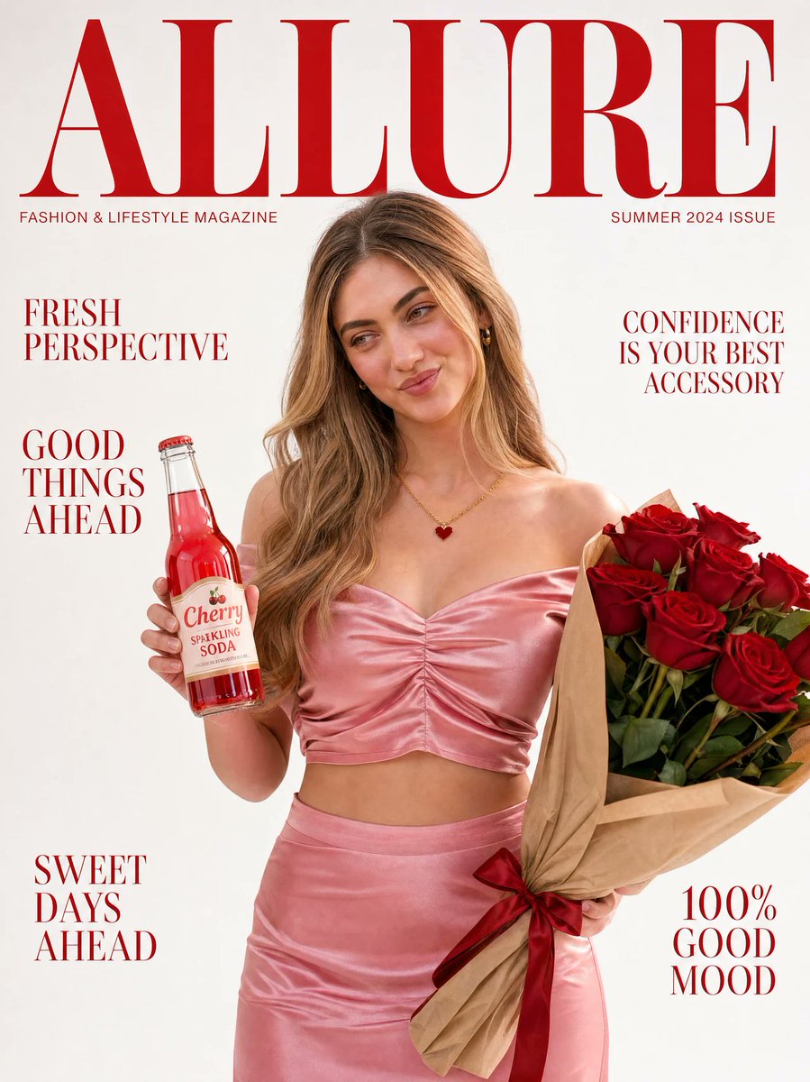 Radiant Summer Editorial with Cherry Sparkle