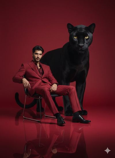 Monochrome Majesty: A Surreal Fashion Standoff