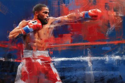 Athletic Motion Captured in Vibrant Kinetic Abstraction