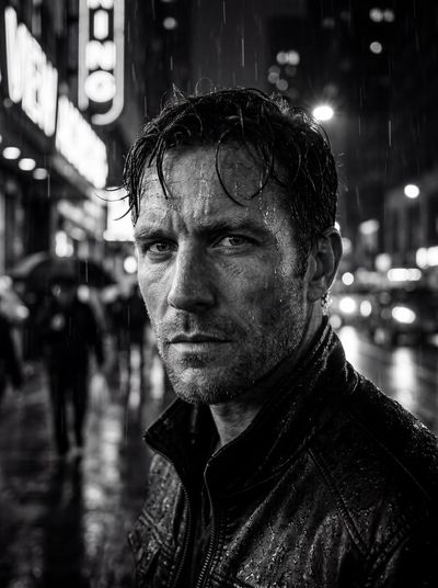 Neon Noir: Rain-soaked Elegance