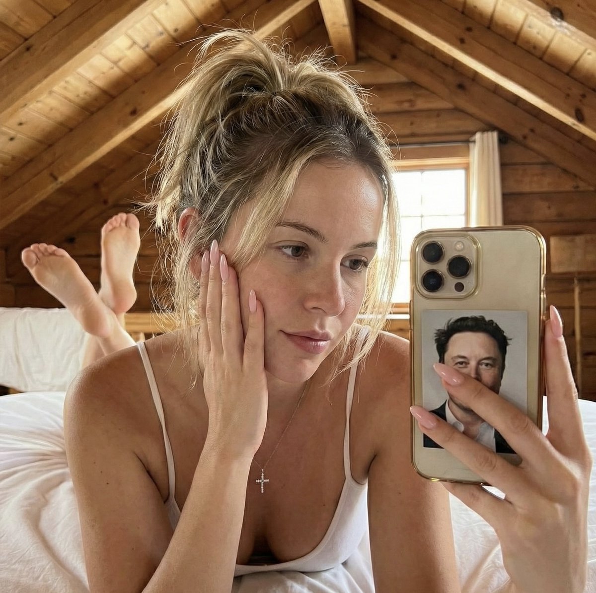 Chill Vibes: Selfie in a Cozy Cabin