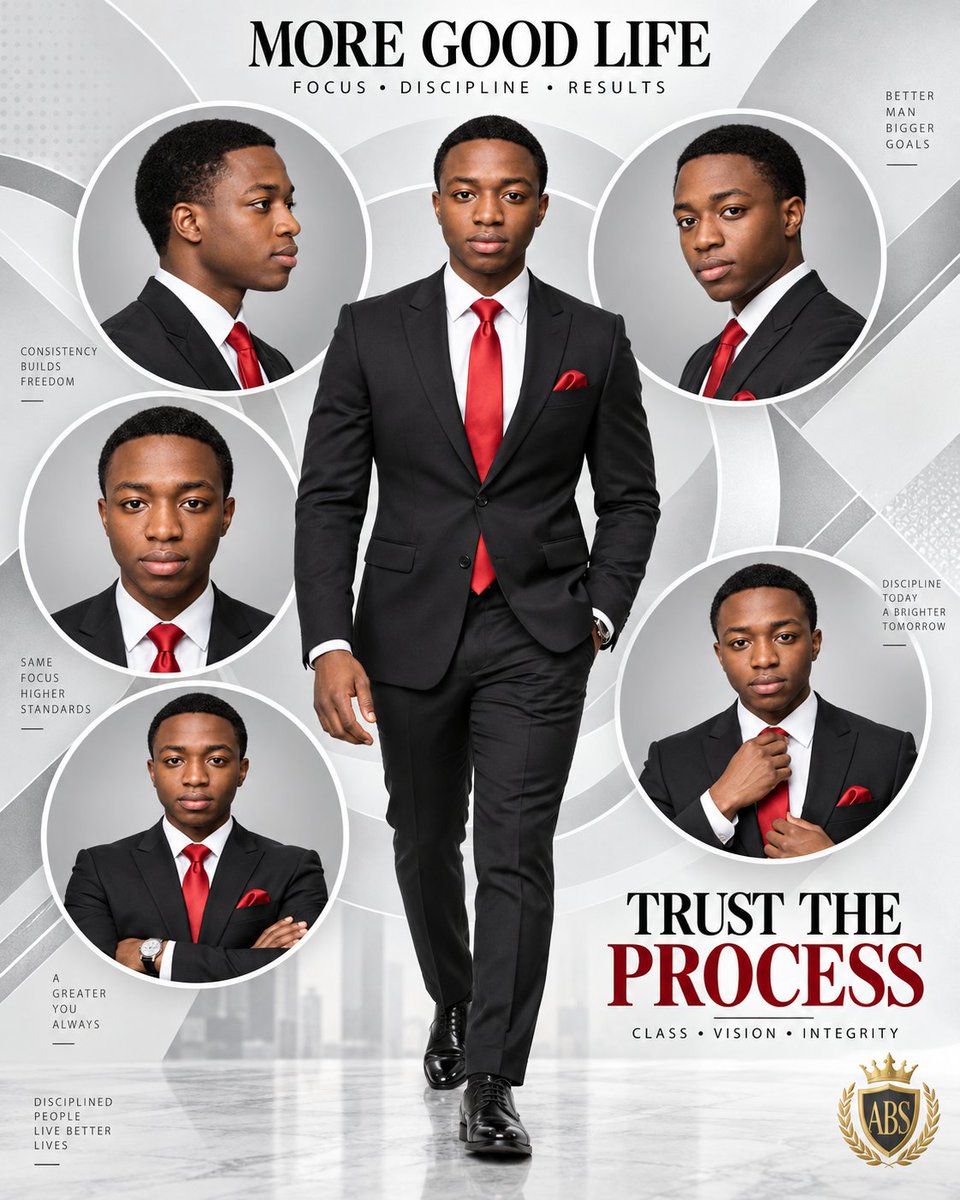 Motivational Editorial Collage Shows Man in Suit with Crown Emblem