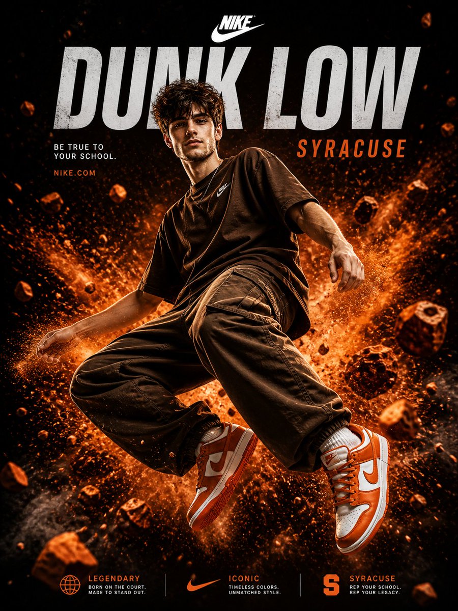 Nike Dunk Low Syracuse: Dynamic Power in Motion