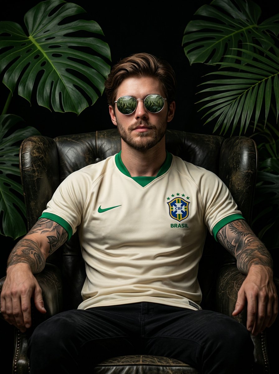 Power and Poise: Football Icon in the Jungle