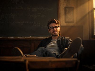 Quiet Reflection in a Vintage Classroom