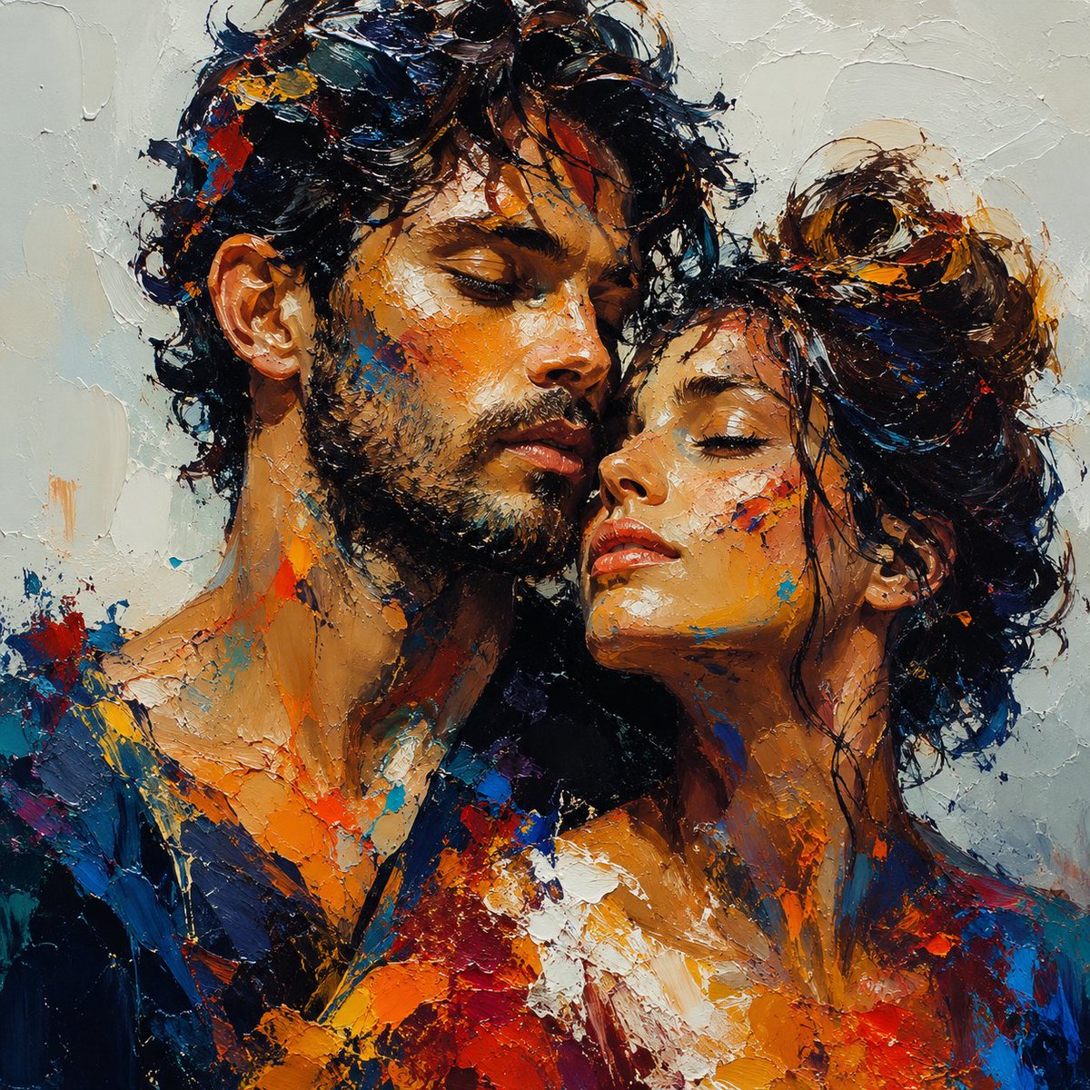Embers of Emotion: A Modern Expressionist Portrait