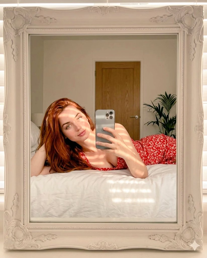 Golden Glow Mirror Moment