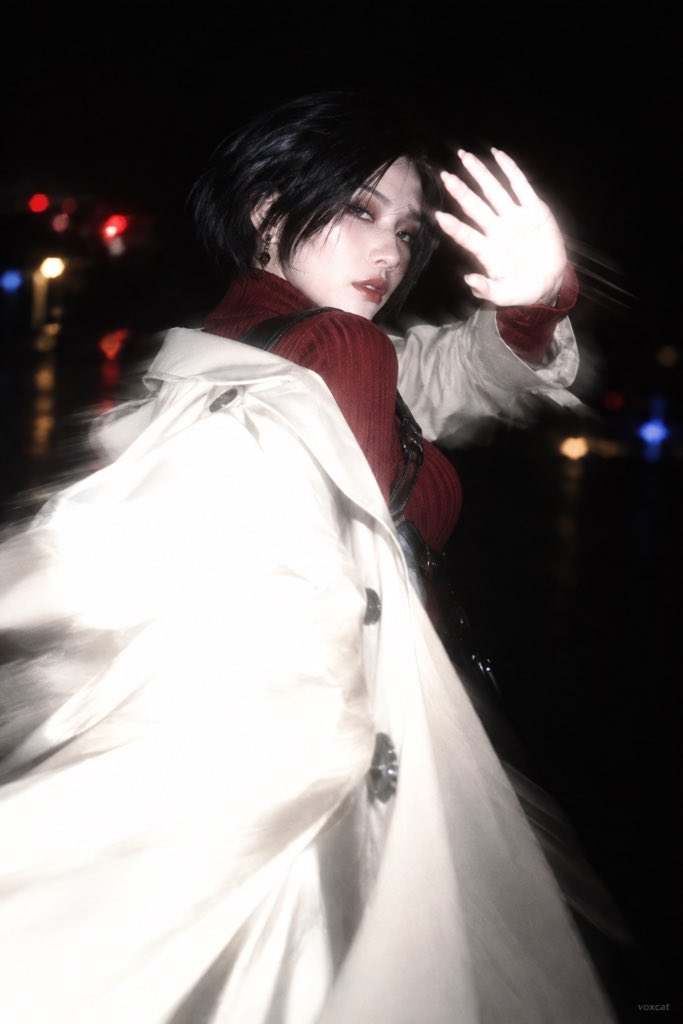 Flash-Frozen Night Portrait with Starry Bokeh and Motion Blur