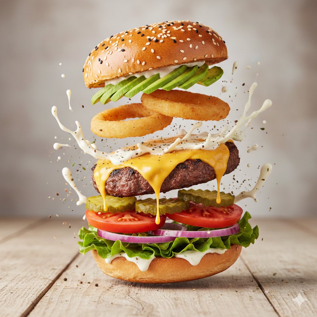 Exploding Gourmet Burger: A Vertical Feast