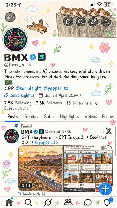 Crayon Doodle Social Profile