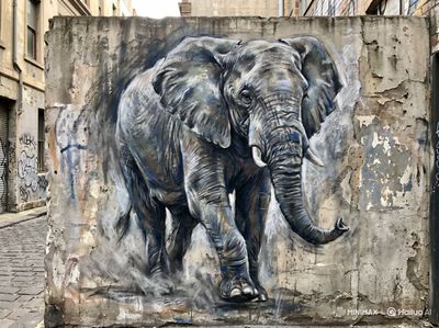 Urban Harmony in Chalk Pastels