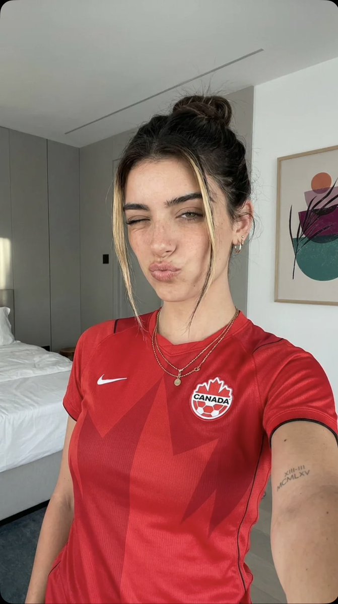 Camila cheers for Germany at the World Cup with playful salute