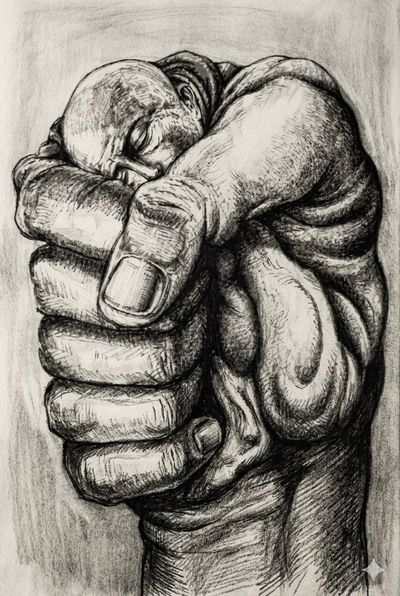 Silent Strength: The Fist and the Figure