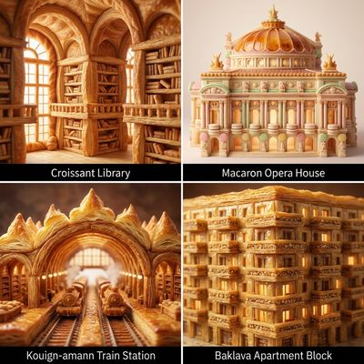 Pastry Meets Architecture: Edible Urban Wonders