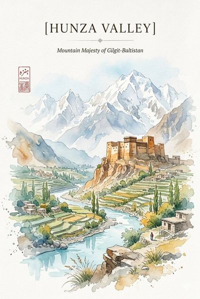 Heritage Meets Serenity: A Watercolor Journey