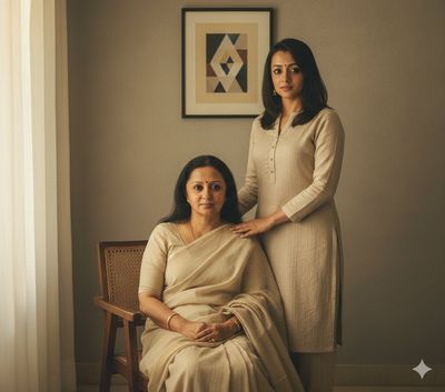 Timeless Bond: Mother & Daughter in Retro Elegance