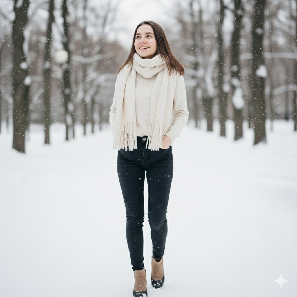 Snowy Elegance: A Winter Portrait