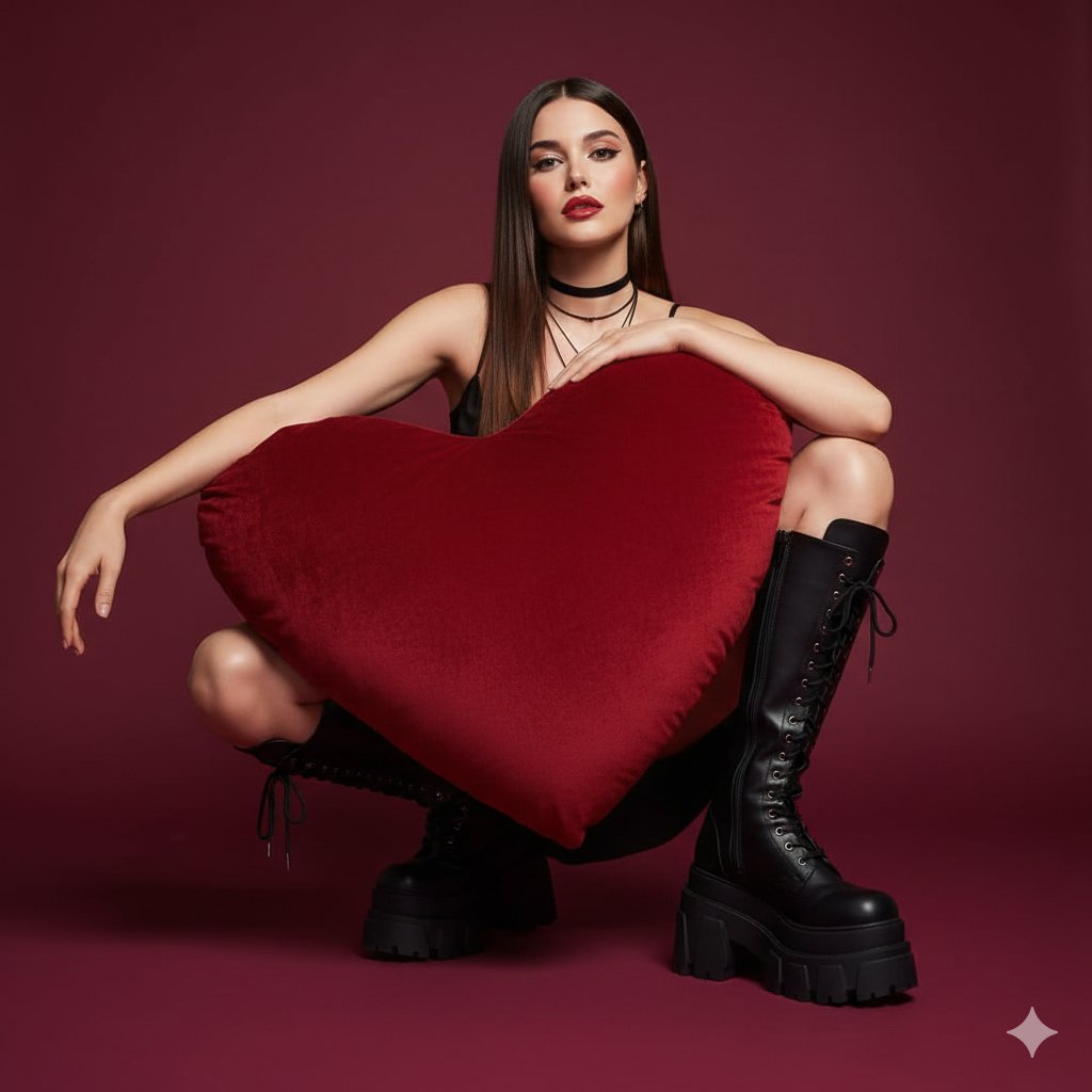 Sultry Fashion Editorial in Velvet Red